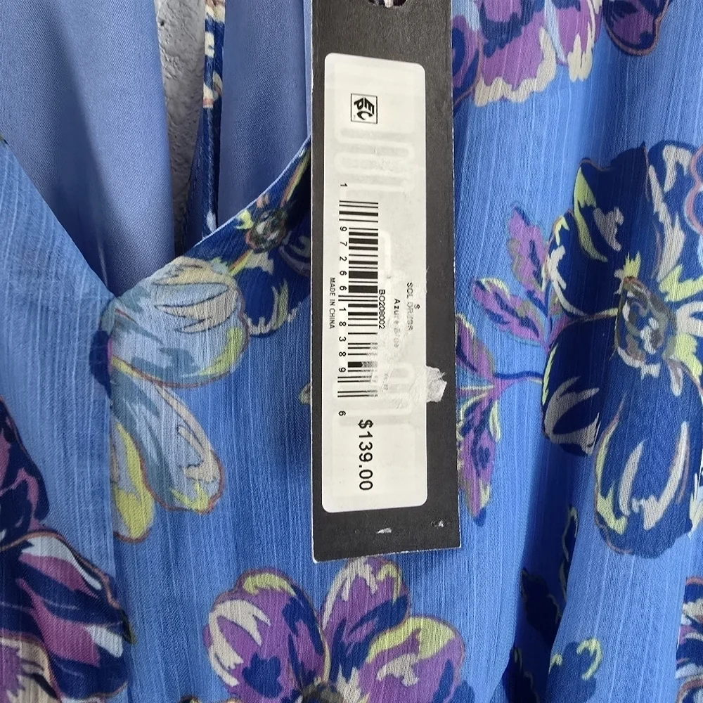 Steve Madden Sol Floral Print V Neck Long Sleeve Maxi Dress Size: S